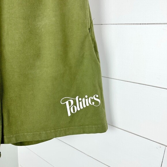 Sneaker Politics Sweat Shorts Green Men's Size Medium - Picture 3 of 6